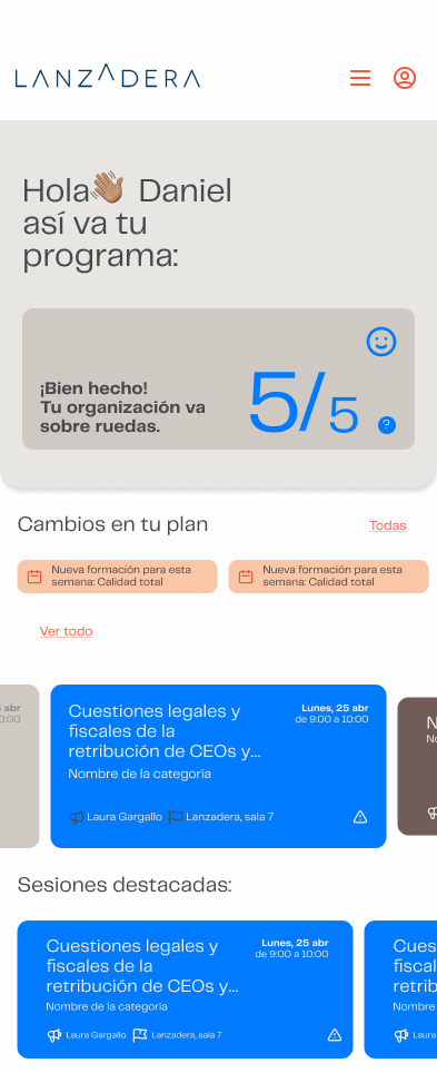 Home de Lanzadera en móvil: estado del programa y cambios en tu plan