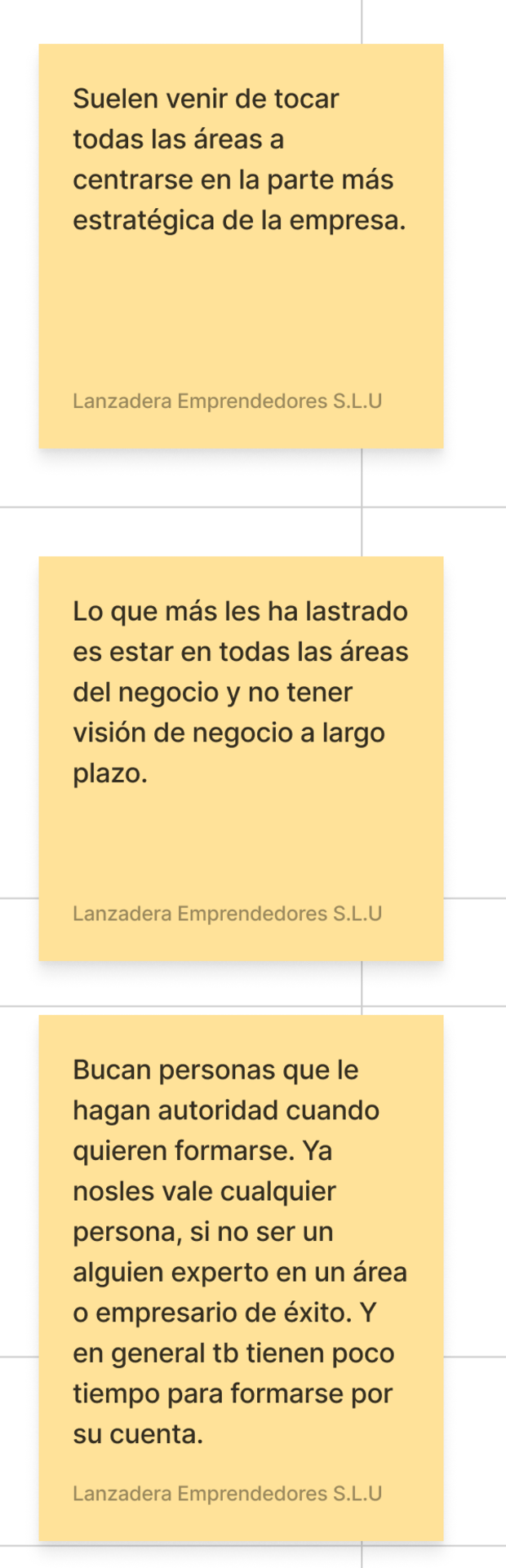 Notas de research destacadas del board de entrevistas